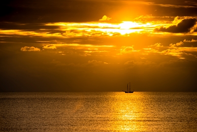 Solnedgång vid Nordsjön