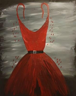 Senhora em vermelho