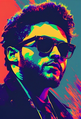The Weeknd in Pop Art Style