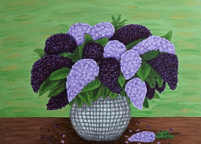 En vas med lila