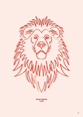 Panthera Leo červená