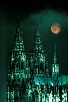 Kölnerdomen på natten 