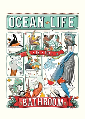 Vida oceánica en el baño