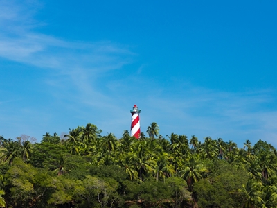 A tropical lighthouse