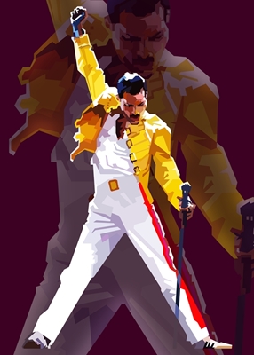 Freddie Mercury Kunst Retro