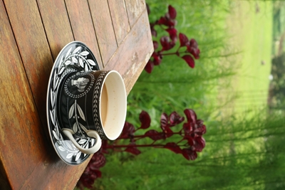 Coffee on nature background