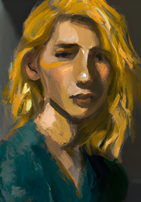 Femme inspirée par Van Gogh