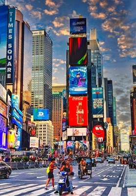 Uitzicht op Times Square