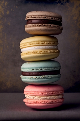 Colorful delicious macarons