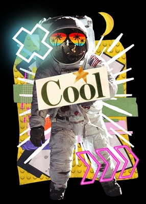 Astronaut Pop Kunst Kollasj