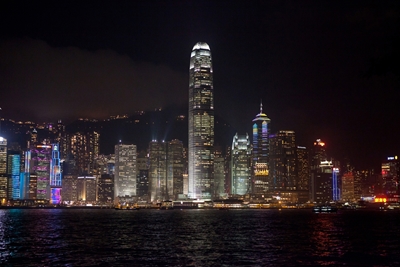 Hong Kong om natten
