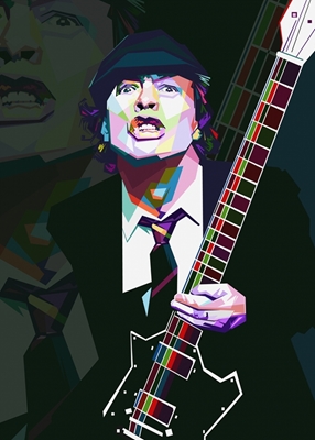 Angus Young styl Pop Art