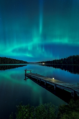 Northern Lights over a lake