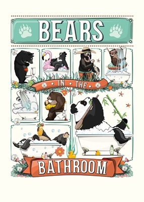 Ursos no banheiro
