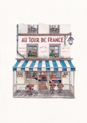 Au Tour du France w mieście Paryż