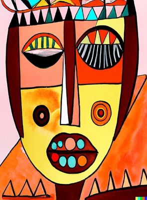 colorful abstract face