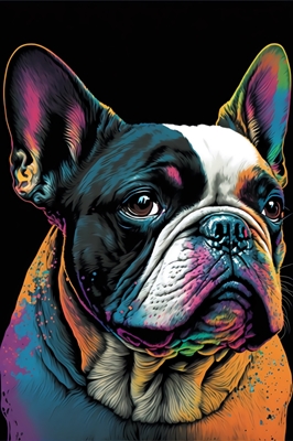Fransk Bulldog Pop Art