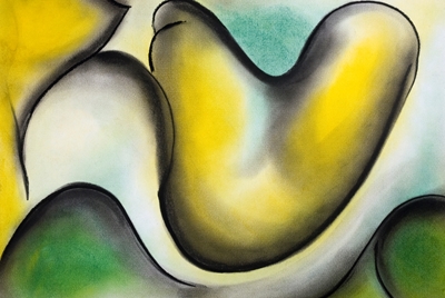 Pastellkritt - abstrakt form