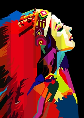 Apache Vrouw Pop Art