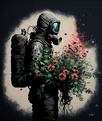 Mensajero de flores x Banksy