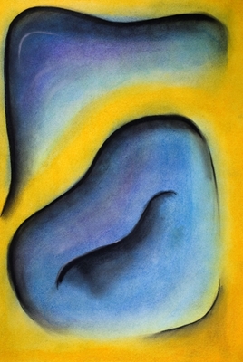 Blå gul abstraktion