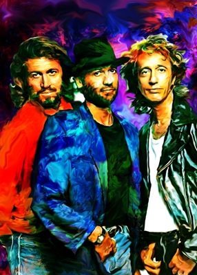Bee Gees smudge painting