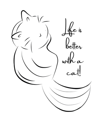 ¡La vida es mejor con un gato!