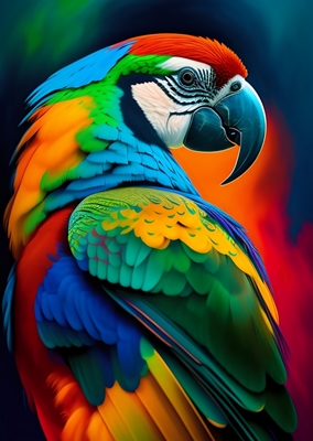 O adorável papagaio-arara-azul