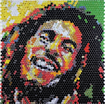 Bob Marley with caps