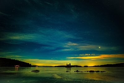 Nattfoto av Runn Falun