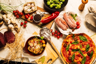 Italian dinner table
