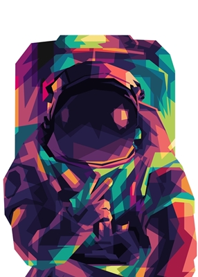 Färgglad astronaut