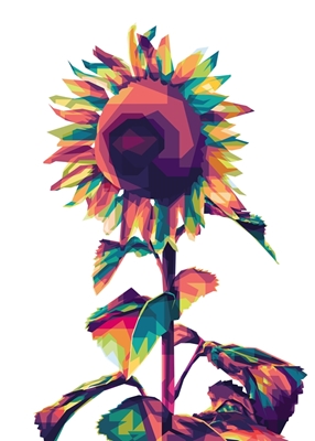 Gewöhnliche Sonnenblumen-Pop-Art