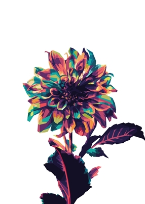 Fleur de soleil colorée