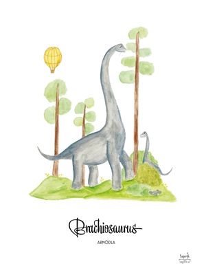 Brachiosaurus Poster Printler von | Malin Yngve