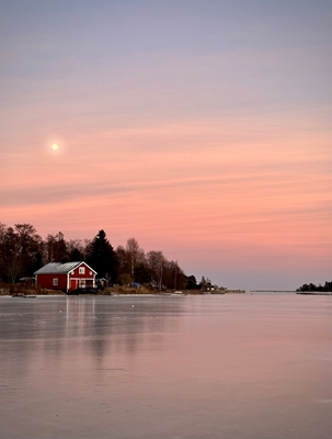 Winter sunset in Sweden