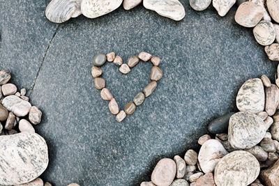 Love on the pebble beach