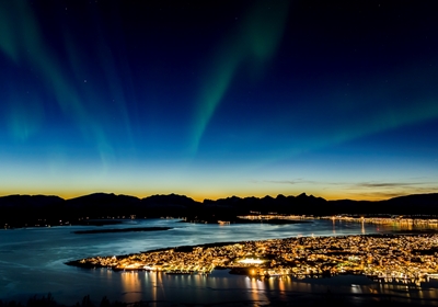 Zorza polarna nad Tromsø