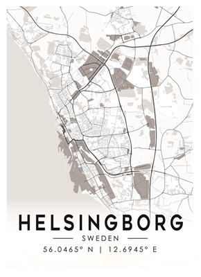 Le plan de la ville Helsingborg