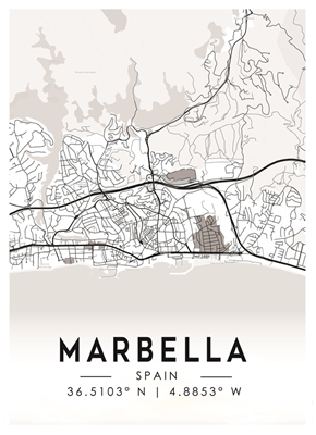Mapa de la ciudad de Marbella