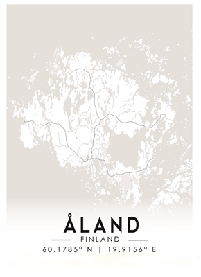 Åland mapa da cidade