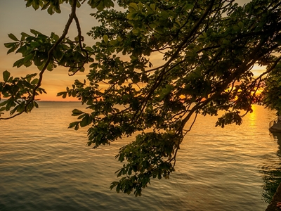 Pôr-do-sol no Lago de Constança