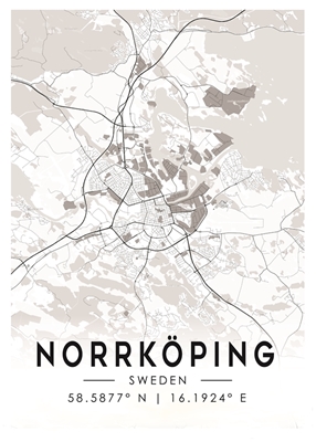 Norrköpingin kaupungin kartta