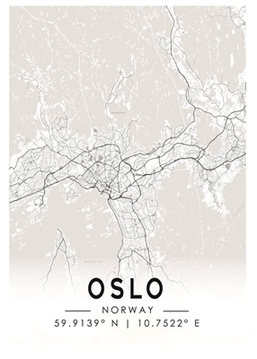 Oslo mapa města