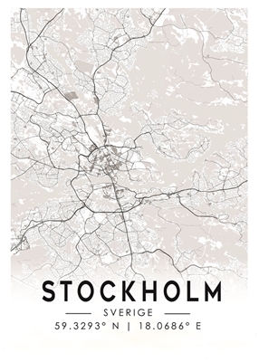 Mappa della città di Stoccolma
