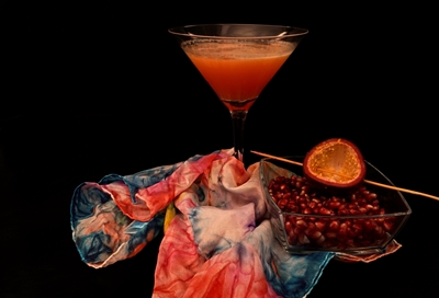 Cocktail with passion fruit 