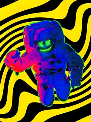 Pop Art Trippy astronauta spaziale