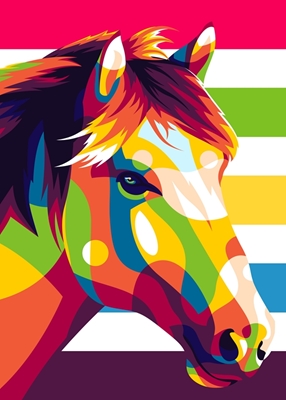 Den smukke hest pop art