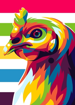 O retrato da galinha na arte pop