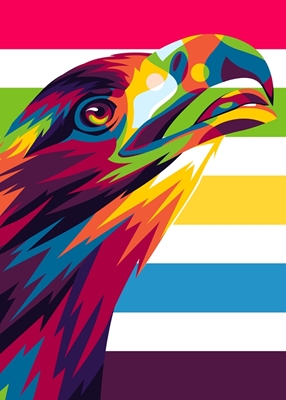 Falcon Eagle in pop-art